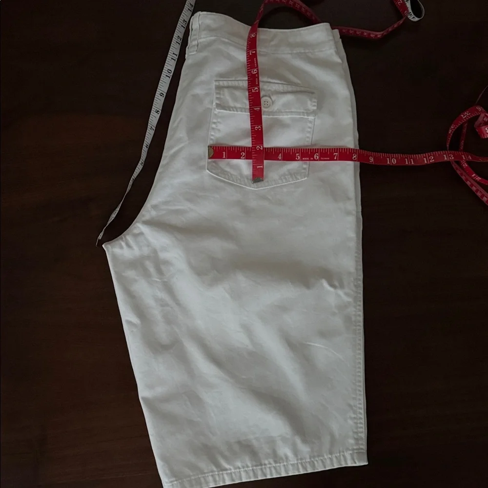 NEW YORK & COMPANY 100% COTTON JEAN SHORTS POCKETS CARGO UTILITY JORTS 12 WHITE